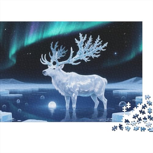 1000 Teile Schwieriges Holzpuzzle Alce - Premium Puzzle Für Erwachsene, Familientaugliches Geschicklichkeitsspiel, Kreative Wanddekoration Geschenk 1000pcs (75x50cm) von FYQTCIAN