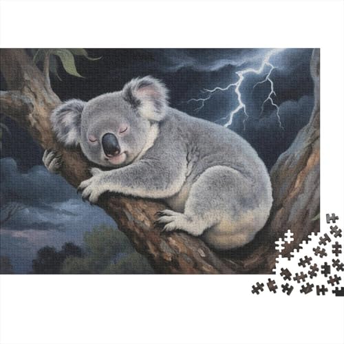 1000 Teile Schwieriges Holzpuzzle Koala - Premium Puzzle Für Erwachsene, Familientaugliches Geschicklichkeitsspiel, Kreative Wanddekoration Geschenk 1000pcs (75x50cm) von FYQTCIAN