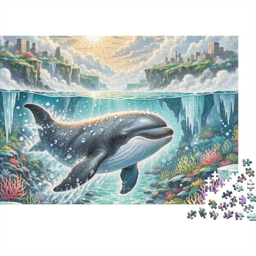 1000 Teile Schwieriges Holzpuzzle Orca - Premium Puzzle Für Erwachsene, Familientaugliches Geschicklichkeitsspiel, Kreative Wanddekoration Geschenk 1000pcs (75x50cm) von FYQTCIAN