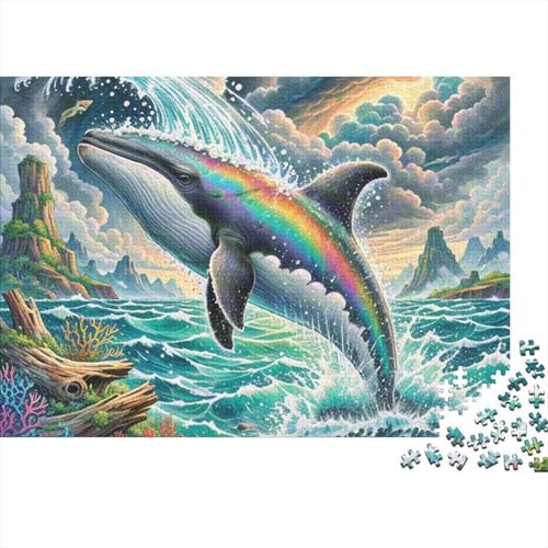 1000 Teile Schwieriges Holzpuzzle Orca - Premium Puzzle Für Erwachsene, Familientaugliches Geschicklichkeitsspiel, Kreative Wanddekoration Geschenk 1000pcs (75x50cm) von FYQTCIAN