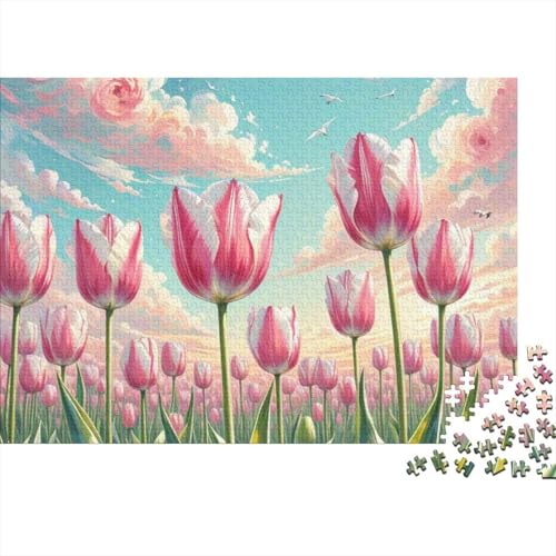 1000 Teile Schwieriges Holzpuzzle Tulip - Premium Puzzle Für Erwachsene, Familientaugliches Geschicklichkeitsspiel, Kreative Wanddekoration Geschenk 1000pcs (75x50cm) von FYQTCIAN