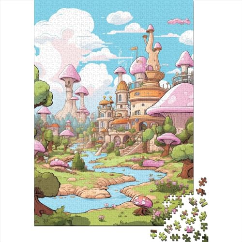 1000 Teile Schwieriges Holzpuzzle Wunderland - Premium Puzzle Für Erwachsene, Familientaugliches Geschicklichkeitsspiel, Kreative Wanddekoration Geschenk 1000pcs (75x50cm) von FYQTCIAN