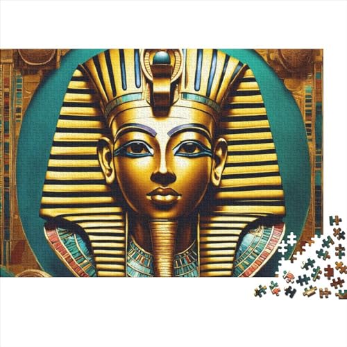 Ägyptischer Pharao Puzzles 1000 Teile Schwer Puzzle Spielzeug Pädagogisches Spiel Impossible Ägyptische Pyramiden Herausforderung Spielzeug Für Erwachsene Kinder 1000pcs (75x50cm) von FYQTCIAN