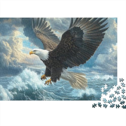 Adler Puzzle 1000 Teile Schwer Puzzle Spielzeug Lernspiel Impossible Tier Herausforderungsspielzeug Für Erwachsene Und Kinder in Bewährter 1000pcs (75x50cm) von FYQTCIAN