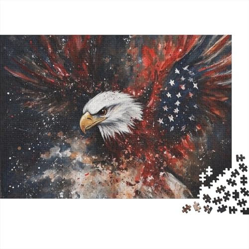 Adler Puzzle 1000 Teile Schwer Puzzle Spielzeug Pädagogisches Spiel Impossible Herausforderungsspielzeug Für Erwachsene Kinder 1000pcs (75x50cm) von FYQTCIAN