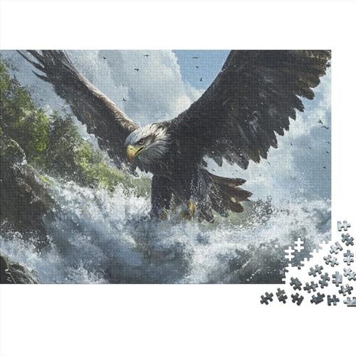 Adler Puzzles 1000 Teile Schwer Puzzle Spielzeug Lernspiel Impossible Tier Herausforderungsspielzeug Für Erwachsene Und Kinder Ab 12 Jahren 1000pcs (75x50cm) von FYQTCIAN