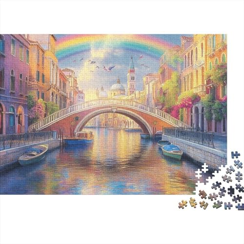 Amsterdamer Kanal Puzzles 1000 Teile Schwer Puzzle Spielzeug Lernspiel Impossible Pet Hund Herausforderung Spielzeug Für Erwachsene Und Kinder Ab 12 Jahren 1000pcs (75x50cm) von FYQTCIAN