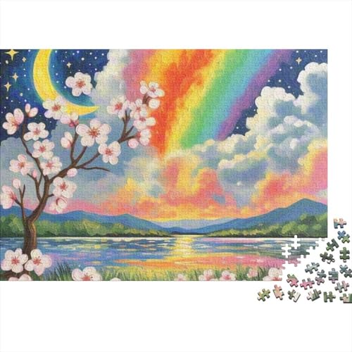 Apricot Blossom Holzpuzzle 1000 Teile Für Erwachsene & Jugendliche - Unmögliches Puzzle Spielzeug, Pädagogisches Geduldspiel, Premium Geburtstagsgeschenk 1000pcs (75x50cm) von FYQTCIAN