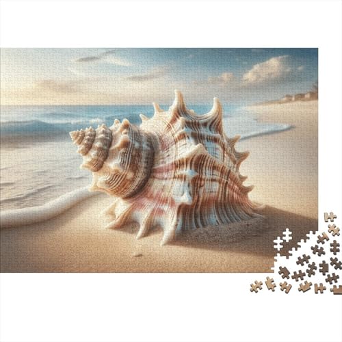 Art 1000 Teile Schwieriges Holzpuzzle Shell - Premium Puzzle Für Erwachsene, Familientaugliches Geschicklichkeitsspiel, Kreative Wanddekoration Geschenk 1000pcs (75x50cm) von FYQTCIAN