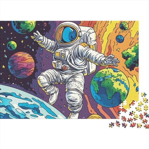 Astronaut Puzzle 1000-teilige Schwer Puzzle Spielzeug Lernspiel Impossible Herausforderung Spielzeug Für Erwachsene Kinder 1000pcs (75x50cm) von FYQTCIAN