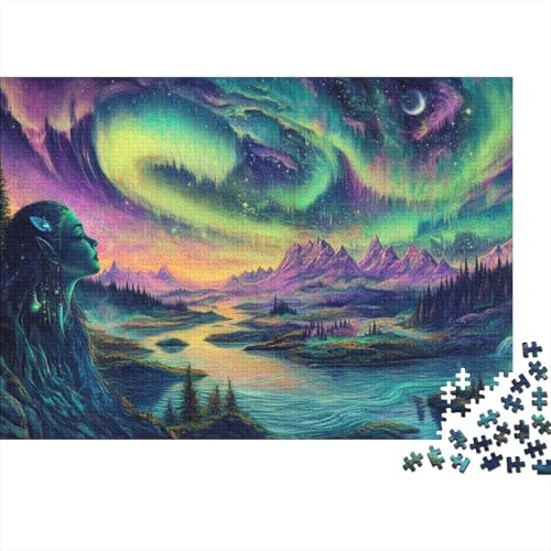 Aurora Puzzle 1000-teilige Schwer Puzzle Spielzeug Lernspiel Impossible Wildtiere Herausforderungsspielzeug Für Erwachsene Kinder 1000pcs (75x50cm) von FYQTCIAN