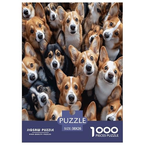 BAdler Dogs Puzzle 1000 Teile Schwer Puzzle Spielzeug Lernspiel Impossible Herausforderungsspielzeug Für Erwachsene Und Kinder Ab 14 Jahren 38x26cm/1000pcs von FYQTCIAN