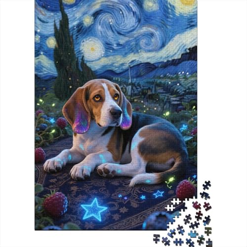 BAdler Holz Puzzle 1000 Teile Für Erwachsene - Unmögliches Legespiel, Stressabbau Spielzeug,Cooles Kunstwerk Premium Home Dekoration, 1000pcs (75x50cm) von FYQTCIAN