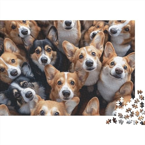 BAdler Hunds Puzzle 1000-teilige Schwer Puzzle Spielzeug Lernspiel Impossible Tier Hund Herausforderung Spielzeug Für Erwachsene Und Kinder Ab 12 Jahren 1000pcs (75x50cm) von FYQTCIAN