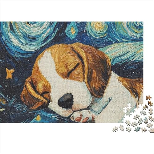BAdler Hunds Puzzle 1000-teilige Schwer Puzzle Spielzeug Pädagogisches Spiel Impossible Tier Hund Herausforderungsspielzeug Für Erwachsene Kinder 1000pcs (75x50cm) von FYQTCIAN