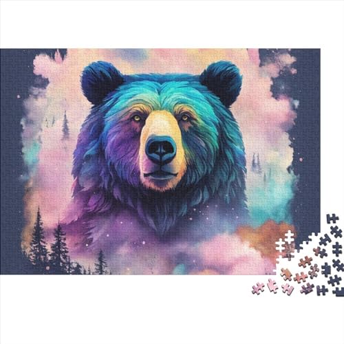 Bär Puzzle 1000 Teile Schwer Puzzle Spielzeug Lernspiel Impossible Waldtiere Herausforderung Spielzeug Für Erwachsene Und Kinder in Bewährter 1000pcs (75x50cm) von FYQTCIAN
