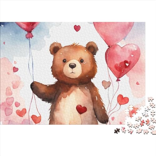 Bär Puzzle 1000-teilige Schwer Puzzle Spielzeug Lernspiel Impossible CKunstoon Herausforderung Spielzeug Für Erwachsene Kinder 1000pcs (75x50cm) von FYQTCIAN