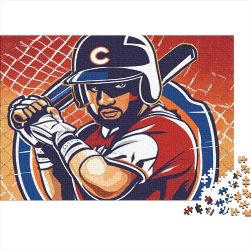 Baseball Puzzle 1000 Teile Schwer Puzzle Spielzeug Lernspiel Impossible CKunstoon Herausforderungsspielzeug Für Erwachsene Und Kinder in Bewährter 1000pcs (75x50cm) von FYQTCIAN