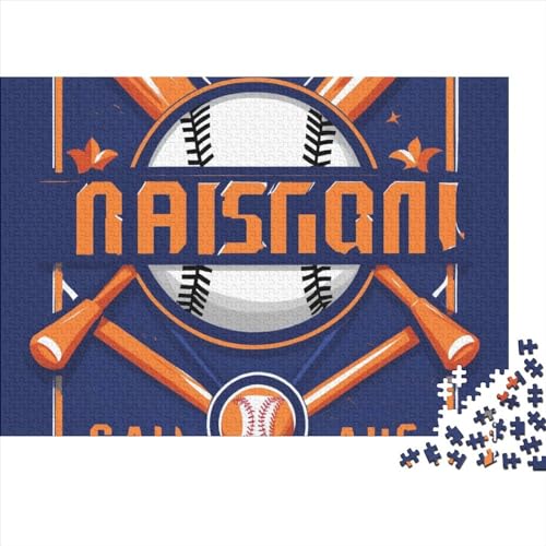 Baseball Puzzle 1000 Teile Schwer Puzzle Spielzeug Lernspiel Impossible Herausforderungsspielzeug Für Erwachsene Und Kinder Ab 14 Jahren 1000pcs (75x50cm) von FYQTCIAN