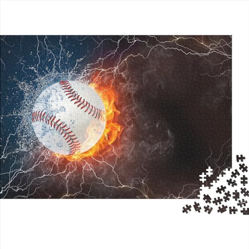Baseball Puzzle 1000-teilige Schwer Puzzle Spielzeug Pädagogisches Spiel Impossible Herausforderungsspielzeug Für Erwachsene Und Kinder in Bewährter 1000pcs (75x50cm) von FYQTCIAN