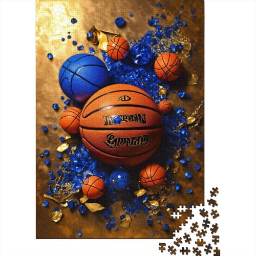 Basketball 1000 Teile Premium Holz Puzzle Für Erwachsene - Herausforderndes Geschicklichkeitsspiel, Entspannendes Legespiel Für Familie, Wanddekoration Geschenk 1000pcs (75x50cm) von FYQTCIAN