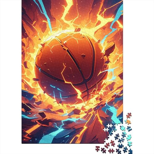 Basketball Holzpuzzle 1000 Teile Für Erwachsene & Jugendliche - Unmögliches Puzzle Spielzeug, Pädagogisches Geduldspiel, Premium Geburtstagsgeschenk 1000pcs (75x50cm) von FYQTCIAN