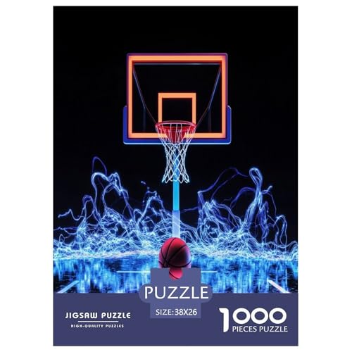 Basketball Puzzles 1000 Teile Schwer Puzzle Spielzeug Lernspiel Impossible Herausforderungsspielzeug Für Erwachsene Und Kinder Ab 14 Jahren 38x26cm/1000pcs von FYQTCIAN