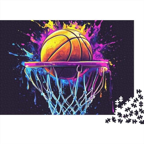 Basketball Puzzles 1000 Teile Schwer Puzzle Spielzeug Pädagogisches Spiel Impossible Herausforderungsspielzeug Für Erwachsene Kinder 1000pcs (75x50cm) von FYQTCIAN