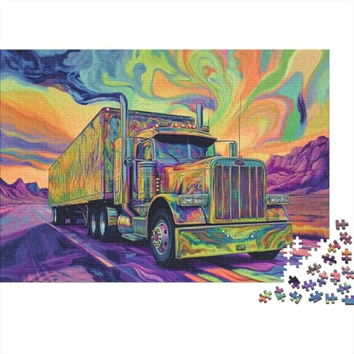 Big Truck Puzzle 1000 Teile Schwer Puzzle Spielzeug Lernspiel Impossible Herausforderung Spielzeug Für Erwachsene Kinder 1000pcs (75x50cm) von FYQTCIAN