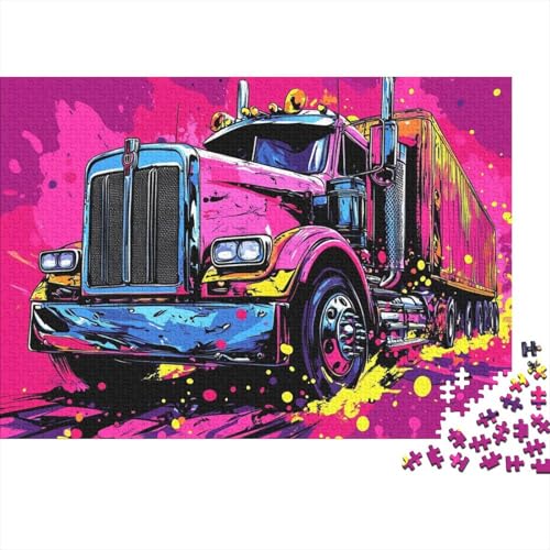 Big Truck Puzzle 1000-teilige Schwer Puzzle Spielzeug Lernspiel Impossible Herausforderungsspielzeug Für Erwachsene Kinder 1000pcs (75x50cm) von FYQTCIAN