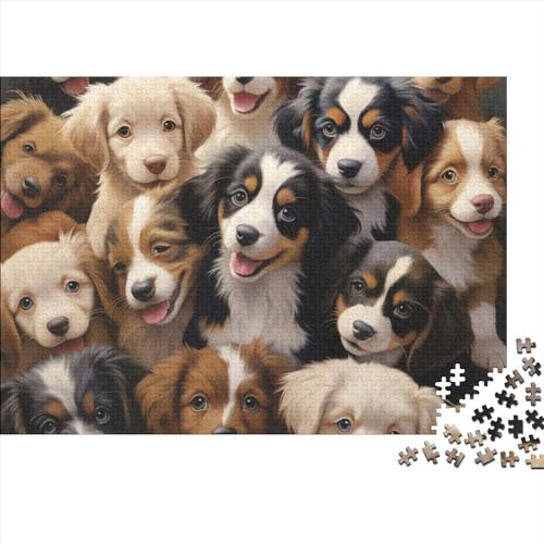 Border Collie Puzzle 1000 Teile Schwer Puzzle Spielzeug Lernspiel Impossible Herausforderungsspielzeug Für Erwachsene Kinder 1000pcs (75x50cm) von FYQTCIAN