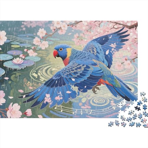 Budgerigar Holz Puzzle 1000 Teile Für Erwachsene - Unmögliches Legespiel, Stressabbau Spielzeug, Premium Home Dekoration, 1000pcs (75x50cm) von FYQTCIAN