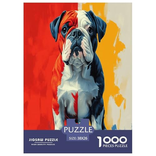 Bulldog Puzzle 1000 Teile Schwer Puzzle Spielzeug Pädagogisches Spiel Impossible Herausforderungsspielzeug Für Erwachsene Kinder 38x26cm/1000pcs Bulldog Puzzle 1000 Teile Schwer Puzzle Spielzeug Pädagogisches Spiel Impossible Herausforderungsspielzeug Für Erwachsene Kinder 38x26cm/1000pcs von FYQTCIAN