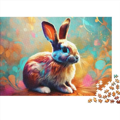 Bunny Puzzle 1000-teilige Schwer Puzzle Spielzeug Lernspiel Impossible Niedliche Tiere Herausforderung Spielzeug Für Erwachsene Kinder 1000pcs (75x50cm) von FYQTCIAN