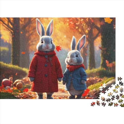 Bunny Puzzles 1000 Teile Schwer Puzzle Spielzeug Lernspiel Impossible CKunstoon Herausforderung Spielzeug Für Erwachsene Kinder 1000pcs (75x50cm) von FYQTCIAN