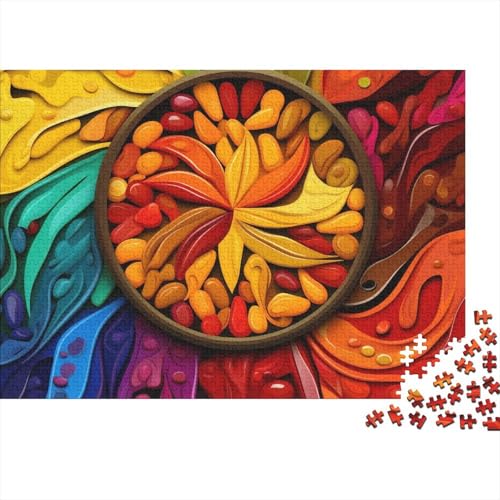 Bunte Gewürze Puzzle 1000 Teile Schwer Puzzle Spielzeug Lernspiel Impossible Herausforderungsspielzeug Für Erwachsene Und Kinder in Bewährter 1000pcs (75x50cm) von FYQTCIAN
