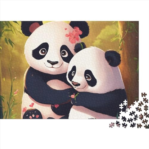 CKunstoon Panda Puzzles 1000-teilige Schwer Puzzle Spielzeug Lernspiel Impossible Niedliche Tiere Herausforderungsspielzeug Für Erwachsene Kinder 1000pcs (75x50cm) von FYQTCIAN