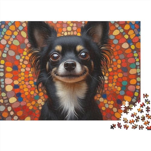 Chihuahua Puzzles 1000 Teile Schwer Puzzle Spielzeug Pädagogisches Spiel Impossible Tier Hund Herausforderung Spielzeug Für Erwachsene Und Kinder Ab 12 Jahren 1000pcs (75x50cm) von FYQTCIAN