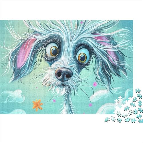 Chinesischer Kamm Puzzle 1000-teilige Schwer Puzzle Spielzeug Pädagogisches Spiel Impossible Tier Hund Herausforderung Spielzeug Für Erwachsene Und Kinder Ab 14 Jahren 1000pcs (75x50cm) von FYQTCIAN
