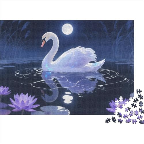 Cisne 1000 Teile Premium Holz Puzzle Für Erwachsene - Herausforderndes Geschicklichkeitsspiel, Entspannendes Legespiel Für Familie, Wanddekoration Geschenk 1000pcs (75x50cm) von FYQTCIAN