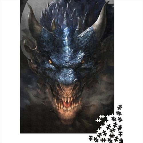 Cool 1000 Teile Schwieriges Holzpuzzle Dragon - Premium Puzzle Für Erwachsene, Familientaugliches Geschicklichkeitsspiel, Kreative Wanddekoration Geschenk 1000pcs (75x50cm) von FYQTCIAN