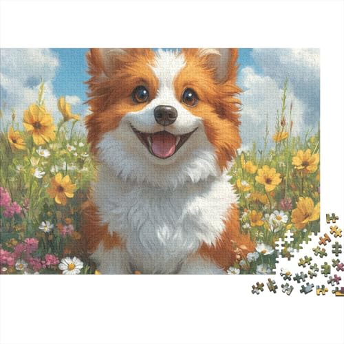 Corgi Puzzles 1000 Teile Schwer Puzzle Spielzeug Pädagogisches Spiel Impossible Tier Hund Herausforderungsspielzeug Für Erwachsene Und Kinder Ab 14 Jahren 1000pcs (75x50cm) von FYQTCIAN