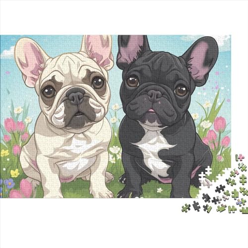 Cute Hund Puzzle 1000 Teile Schwer Puzzle Spielzeug Lernspiel Impossible Herausforderungsspielzeug Für Erwachsene Und Kinder Ab 14 Jahren 1000pcs (75x50cm) von FYQTCIAN