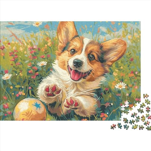 Cute Hund Puzzle 1000-teilige Schwer Puzzle Spielzeug Pädagogisches Spiel Impossible Herausforderung Spielzeug Für Erwachsene Kinder 1000pcs (75x50cm) von FYQTCIAN