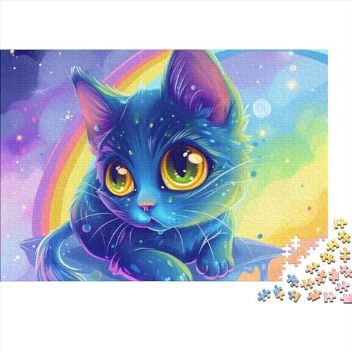 Cute Kat Puzzle 1000 Teile Schwer Puzzle Spielzeug Lernspiel Impossible Herausforderung Spielzeug Für Erwachsene Und Kinder Ab 12 Jahren 1000pcs (75x50cm) von FYQTCIAN
