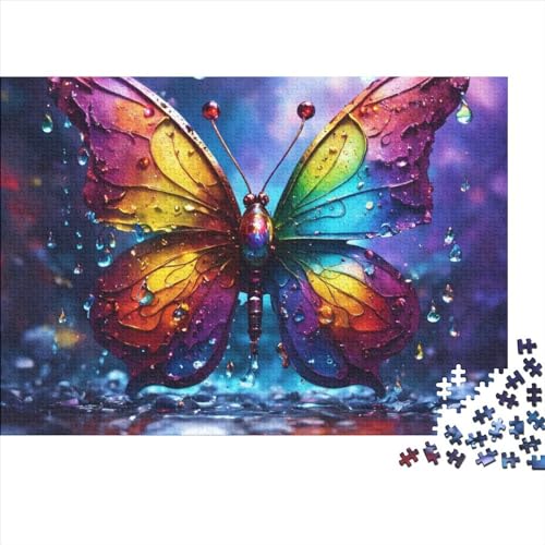 Cute Schmetterling Puzzles 1000 Teile Schwer Puzzle Spielzeug Lernspiel Impossible Niedliche Tiere Herausforderung Spielzeug Für Erwachsene Und Kinder in Bewährter 1000pcs (75x50cm) von FYQTCIAN