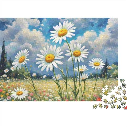 Daisy Holzpuzzle 1000 Teile Für Erwachsene & Jugendliche - Unmögliches Puzzle Spielzeug, Pädagogisches Geduldspiel, Premium Geburtstagsgeschenk 1000pcs (75x50cm) von FYQTCIAN