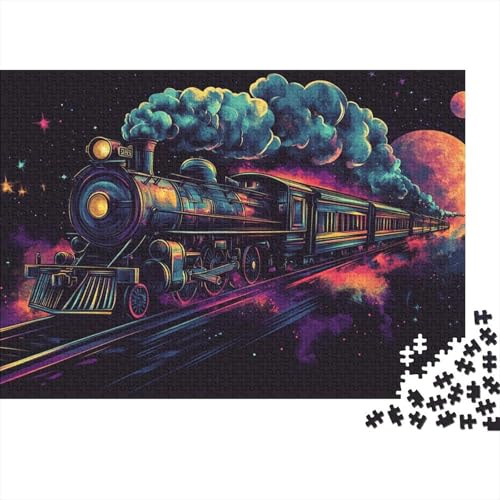 Dampfzug Puzzle 1000-teilige Schwer Puzzle Spielzeug Lernspiel Impossible Wildtiere Herausforderung Spielzeug Für Erwachsene Kinder 1000pcs (75x50cm) von FYQTCIAN