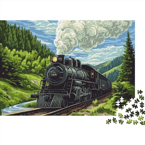 Dampfzug Puzzles 1000 Teile Schwer Puzzle Spielzeug Pädagogisches Spiel Impossible Tier Herausforderungsspielzeug Für Erwachsene Und Kinder in Bewährter 1000pcs (75x50cm) von FYQTCIAN
