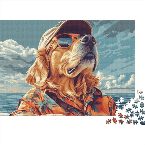 Der Labrador Retriever Puzzle 1000 Teile Schwer Puzzle Spielzeug Lernspiel Impossible Tier Hund Herausforderungsspielzeug Für Erwachsene Und Kinder Ab 14 Jahren 1000pcs (75x50cm) von FYQTCIAN